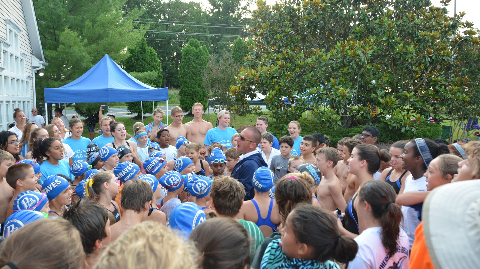 The BWaves get ready for a challenging meet against Kingsbrooke on Saturday, July 9th. (photo credit: Ginger Carroll)